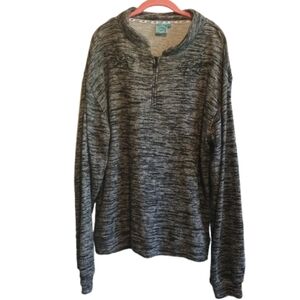 Cowgirl Hardware XL Gray Quarter Zip Pullover Horse Embroidery Horseshoe Western